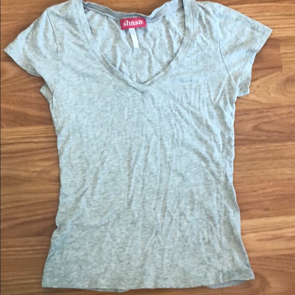 Grey fitted tshirt Vneck